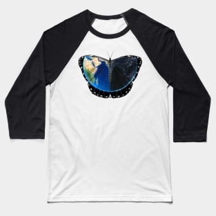 Butterfly Earth Baseball T-Shirt